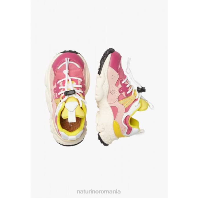 copii Naturino fucsie yamano 3 junior. adidași din piele ecologică și țesătură tehnică 4J4P36