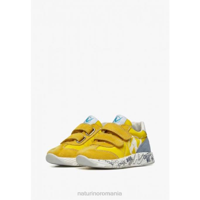 copii Naturino galben jesko vl. adidasi din piele intoarsa si tesatura tehnica 4J4P373