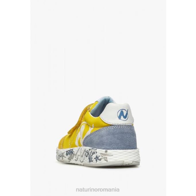 copii Naturino galben jesko vl. adidasi din piele intoarsa si tesatura tehnica 4J4P373