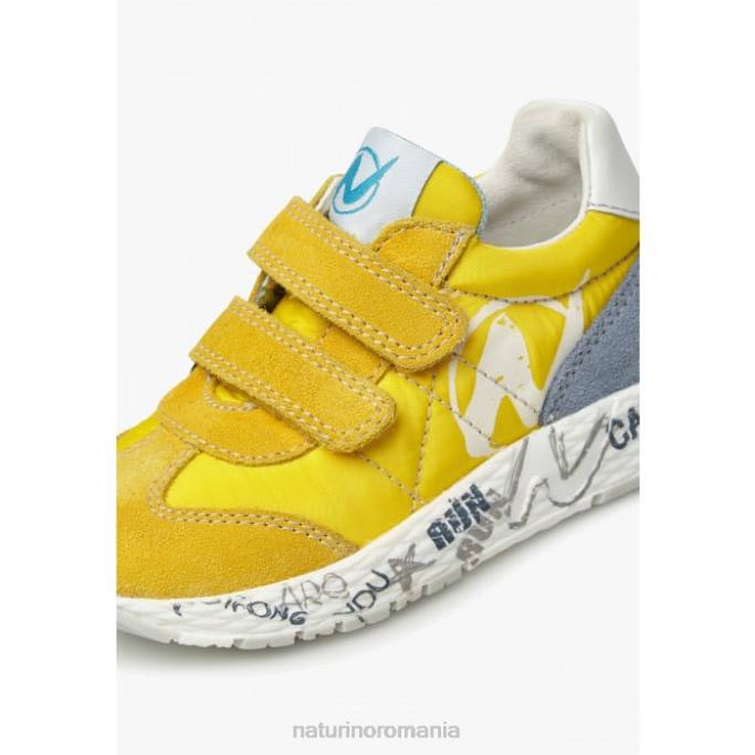 copii Naturino galben jesko vl. adidasi din piele intoarsa si tesatura tehnica 4J4P373