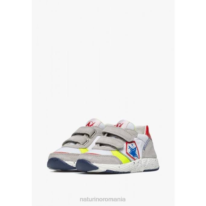 copii Naturino gri-alb jesko star vl. adidasi din piele intoarsa si stofa 4J4P511