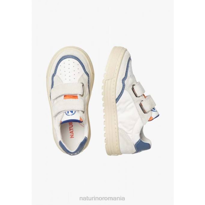 copii Naturino gri-albastru ariton vl. adidași din piele și material textil 4J4P409
