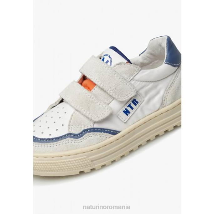 copii Naturino gri-albastru ariton vl. adidași din piele și material textil 4J4P409