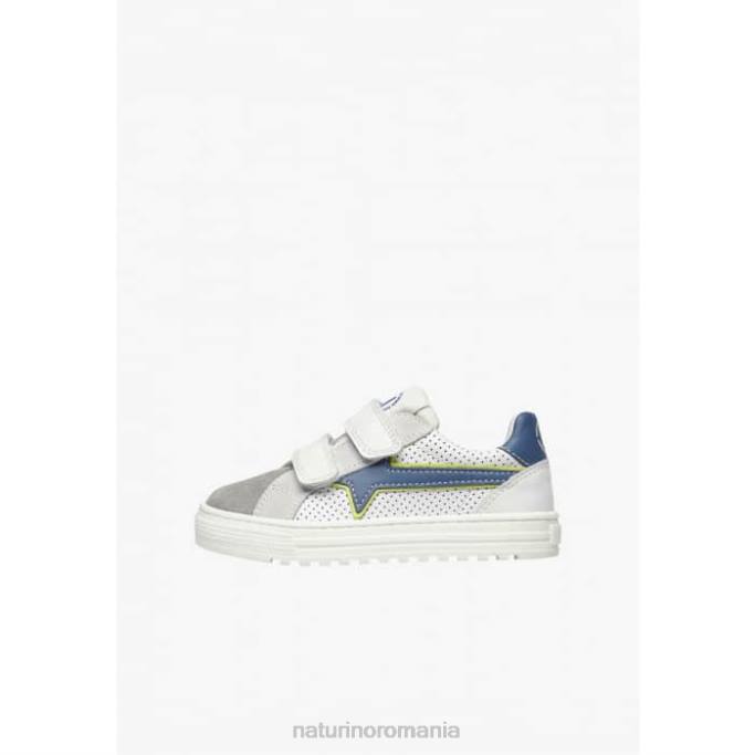 copii Naturino gri-albastru blitz vl. adidași din piele și piele de căprioară 4J4P390