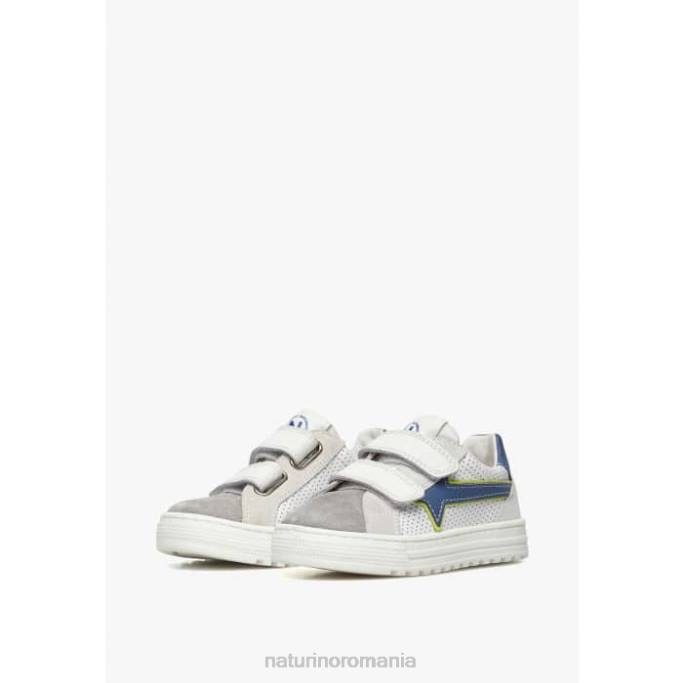 copii Naturino gri-albastru blitz vl. adidași din piele și piele de căprioară 4J4P390