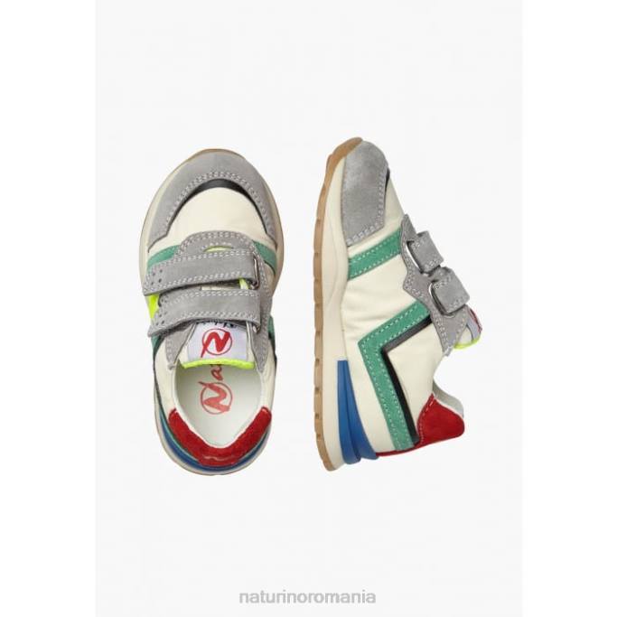 copii Naturino gri-crem evon vl adidasi din piele intoarsa si stofa 4J4P442