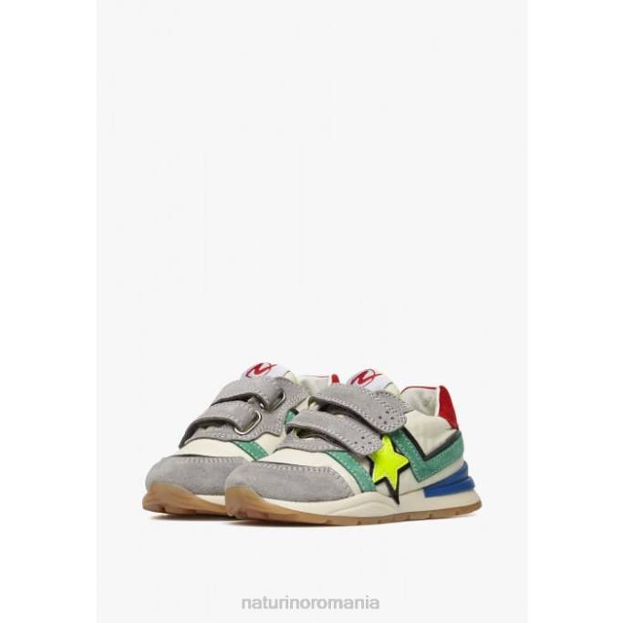 copii Naturino gri-crem evon vl adidasi din piele intoarsa si stofa 4J4P442