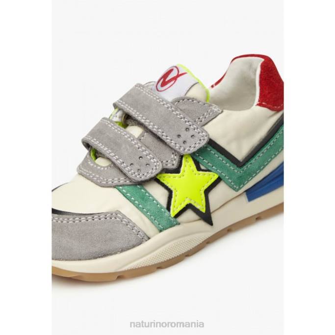 copii Naturino gri-crem evon vl adidasi din piele intoarsa si stofa 4J4P442