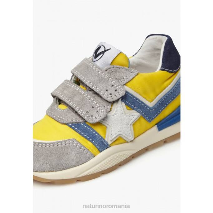 copii Naturino gri-galben evon vl adidasi din piele intoarsa si stofa 4J4P441