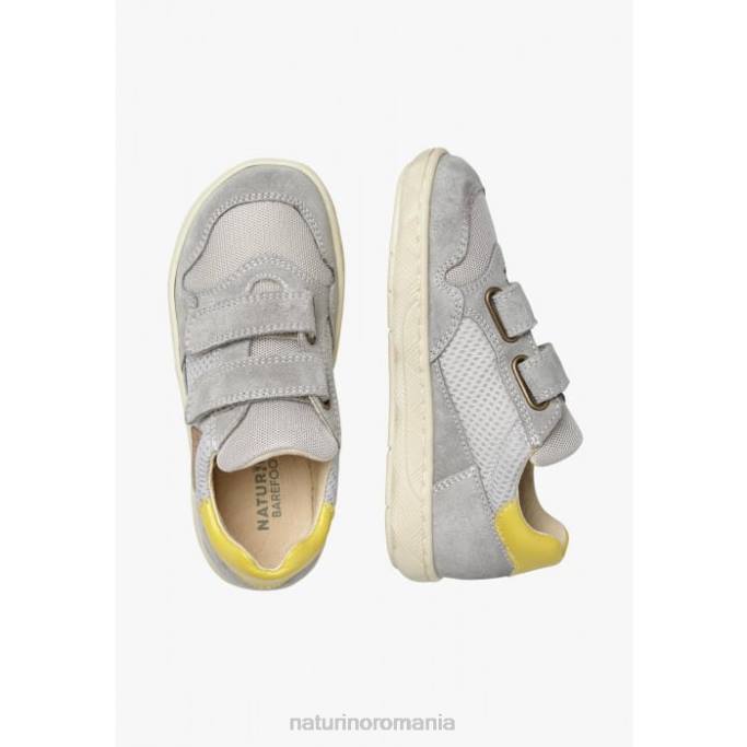 copii Naturino gri-galben lilox vl adidasi din piele intoarsa si stofa 4J4P478