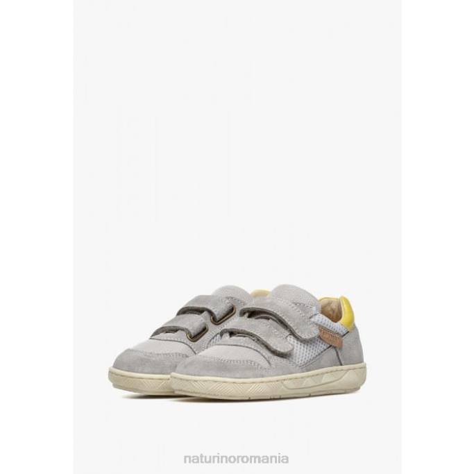 copii Naturino gri-galben lilox vl adidasi din piele intoarsa si stofa 4J4P478