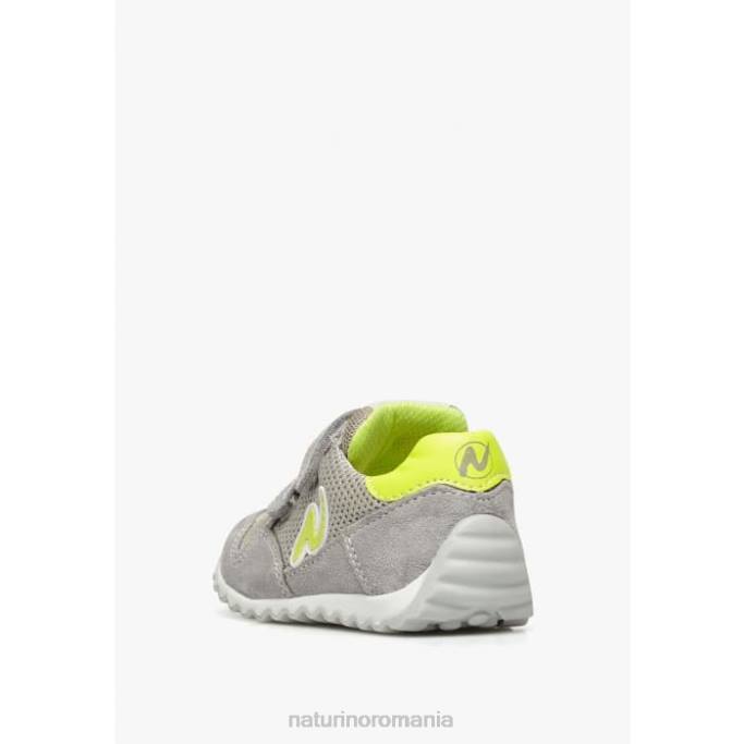 copii Naturino gri sammy 2 vl. adidași din piele și material textil 4J4P454