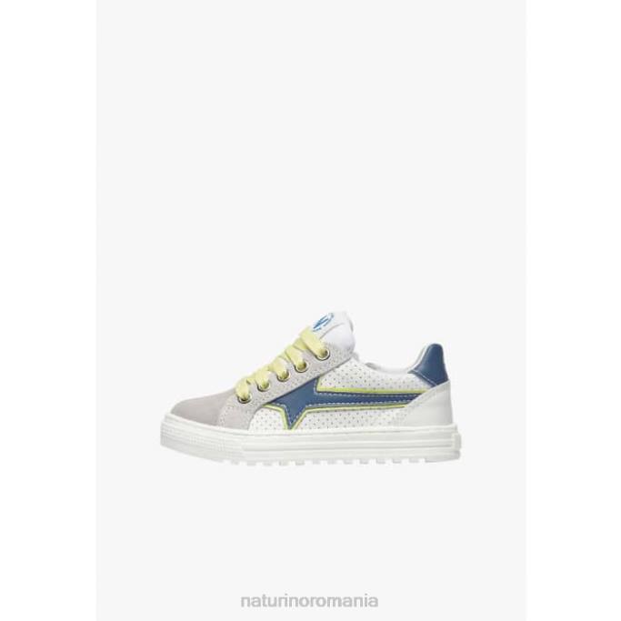 copii Naturino gri-verde fluo fermoar blitz. adidași din piele și piele de căprioară 4J4P387