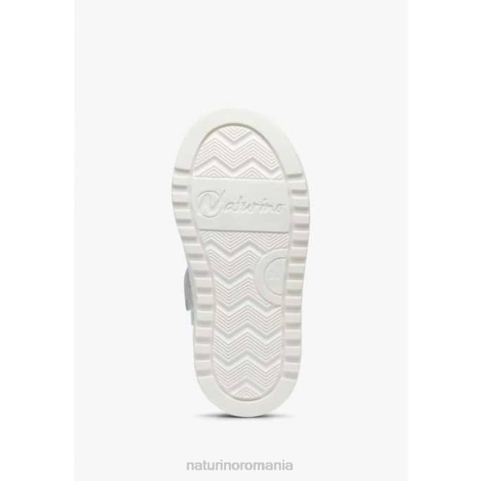 copii Naturino gri-verde fluo fermoar blitz. adidași din piele și piele de căprioară 4J4P387