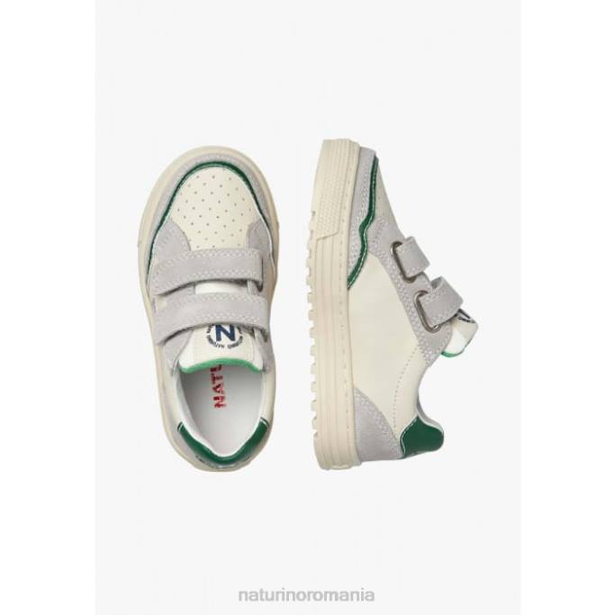 copii Naturino gri-verzui ariton vl. adidași din piele și piele de căprioară 4J4P450