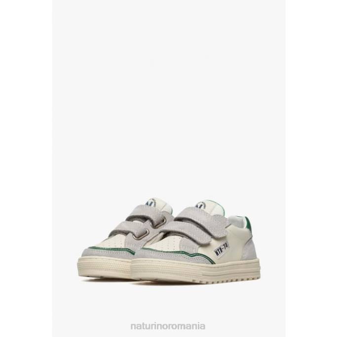 copii Naturino gri-verzui ariton vl. adidași din piele și piele de căprioară 4J4P450