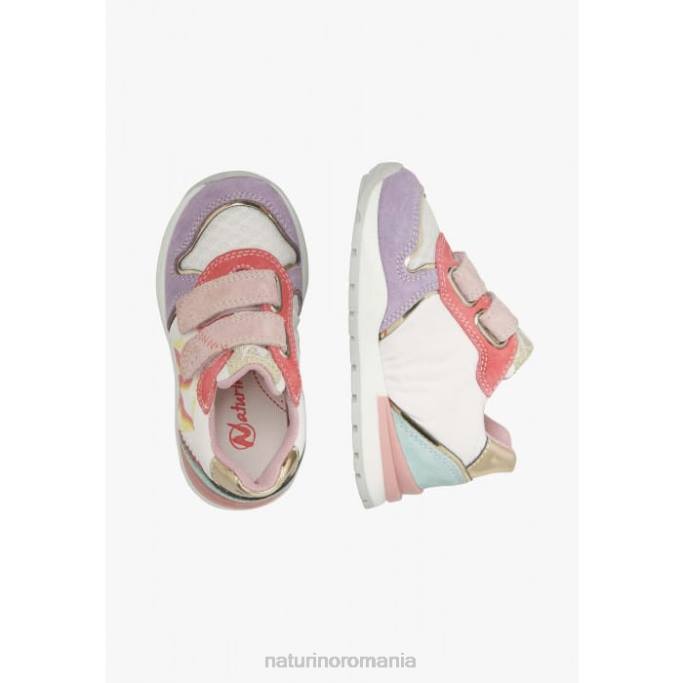 copii Naturino liliac-alb argal vl adidasi din piele intoarsa si stofa 4J4P463