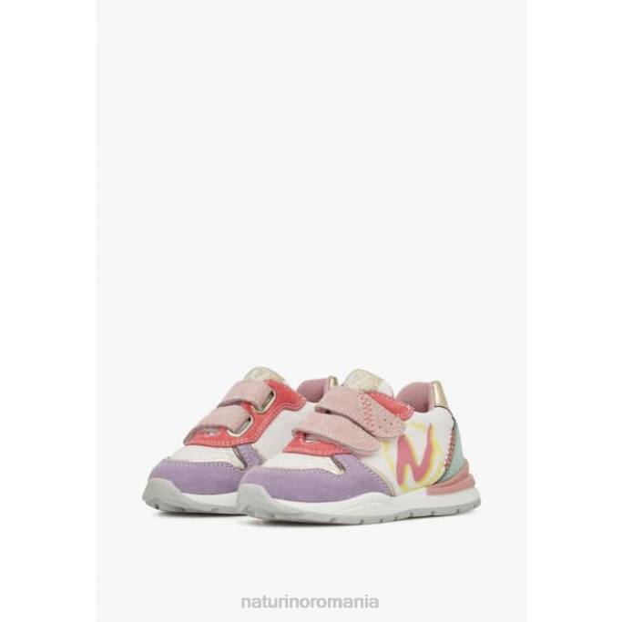 copii Naturino liliac-alb argal vl adidasi din piele intoarsa si stofa 4J4P463