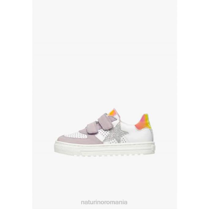 copii Naturino liliac-alb hess vl. adidași din piele și piele de căprioară 4J4P502