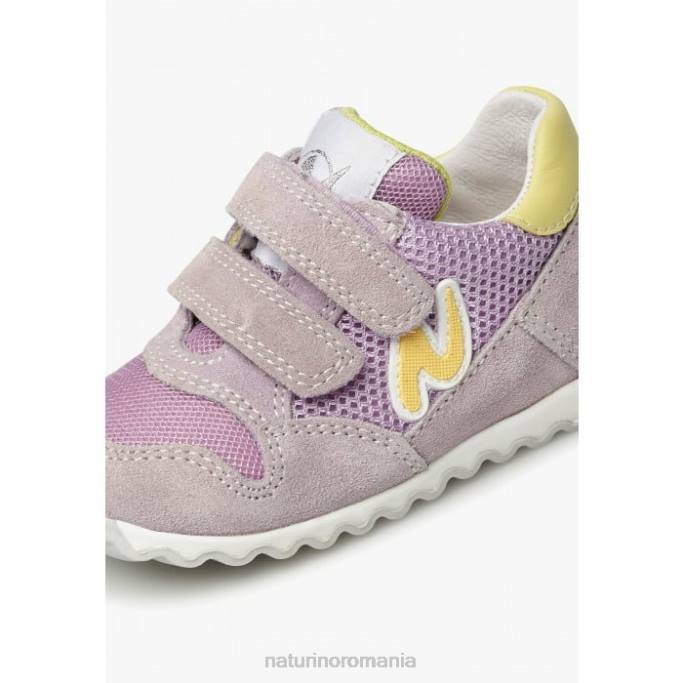 copii Naturino liliac sammy 2 vl. adidași din piele și material textil 4J4P372