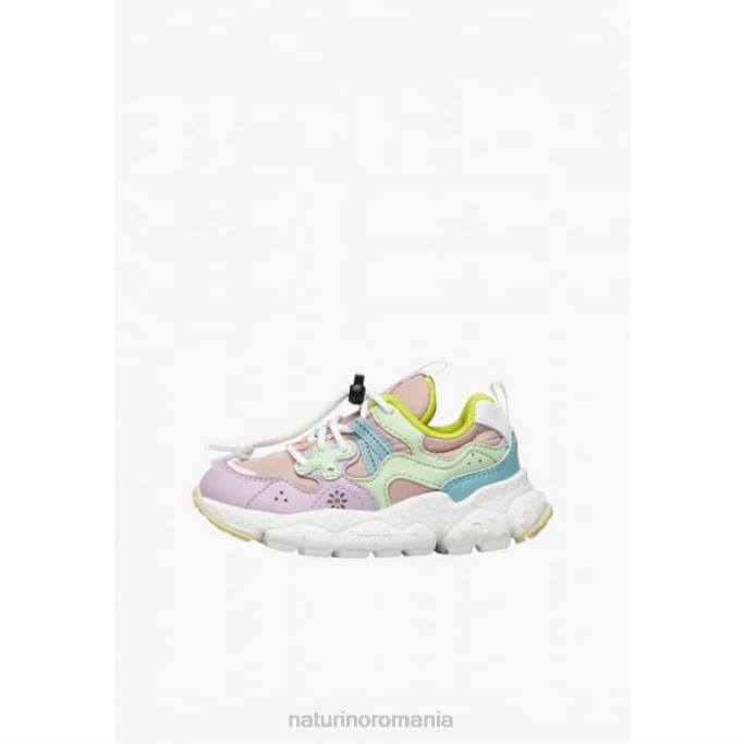 copii Naturino liliac-verde yamano 3 junior. adidași din piele ecologică și țesătură tehnică 4J4P35