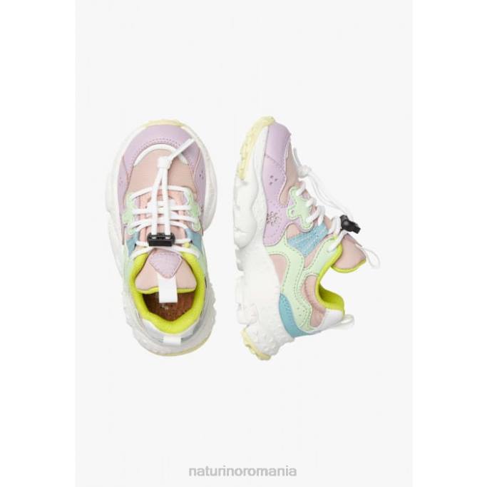 copii Naturino liliac-verde yamano 3 junior. adidași din piele ecologică și țesătură tehnică 4J4P35