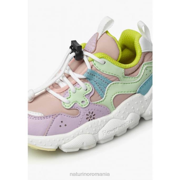 copii Naturino liliac-verde yamano 3 junior. adidași din piele ecologică și țesătură tehnică 4J4P35