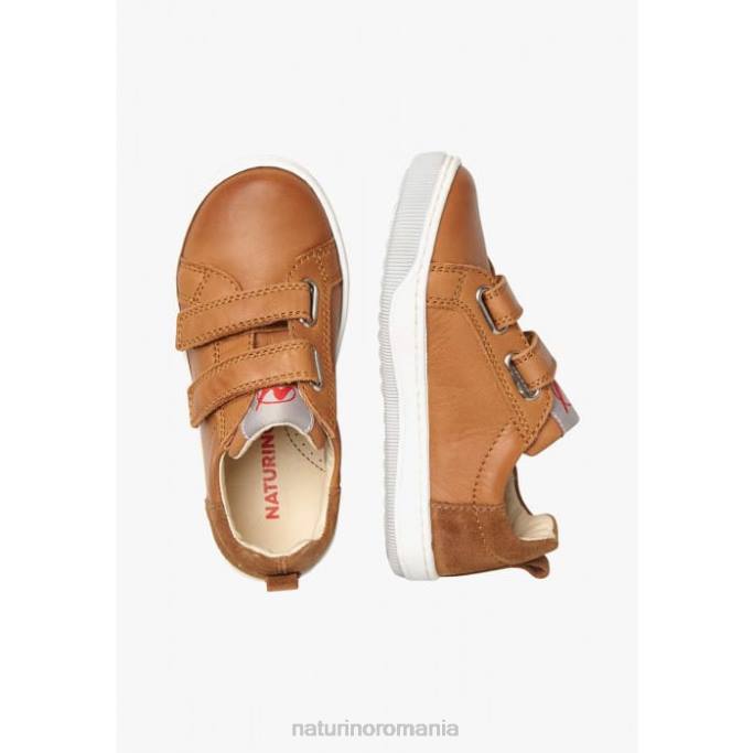 copii Naturino maro caleb vl adidași din piele nappa și piele de căprioară 4J4P524