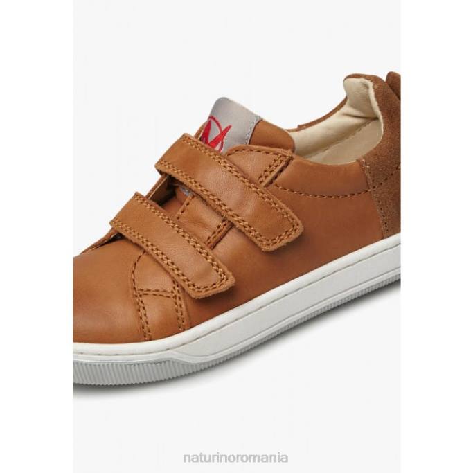 copii Naturino maro caleb vl adidași din piele nappa și piele de căprioară 4J4P524