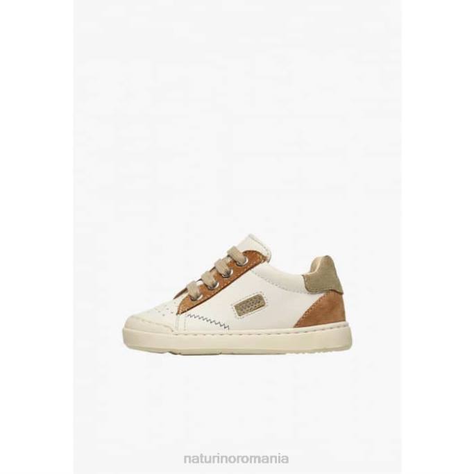 copii Naturino maro-crem zip faluk adidași din piele și piele de căprioară 4J4P424
