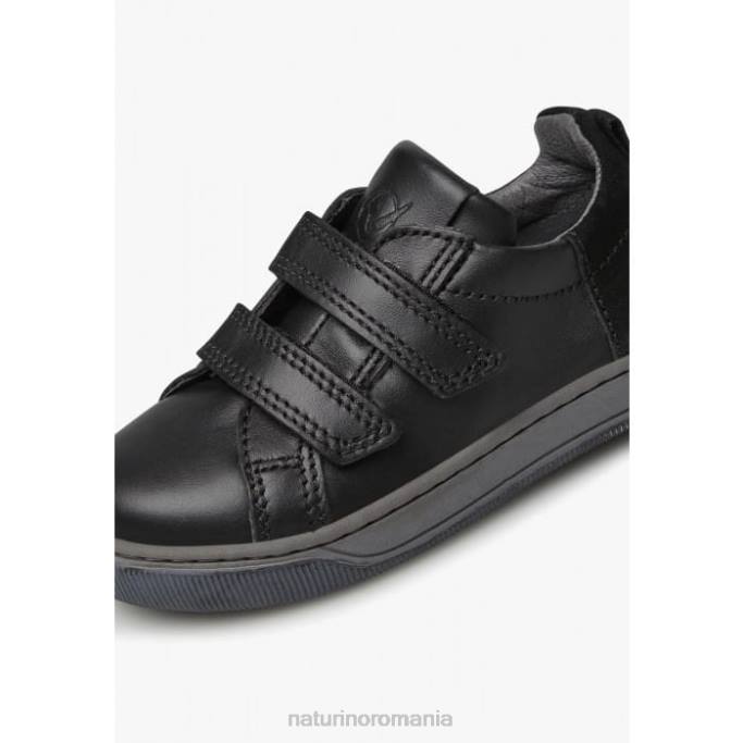 copii Naturino negru caleb vl adidași din piele nappa și piele de căprioară 4J4P523