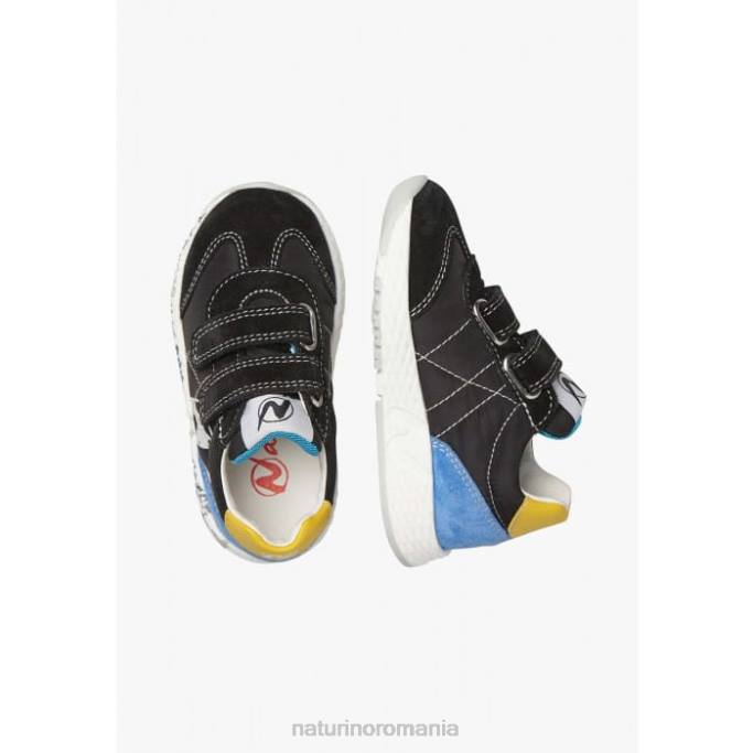 copii Naturino negru jesko vl. adidasi din piele intoarsa si tesatura tehnica 4J4P425
