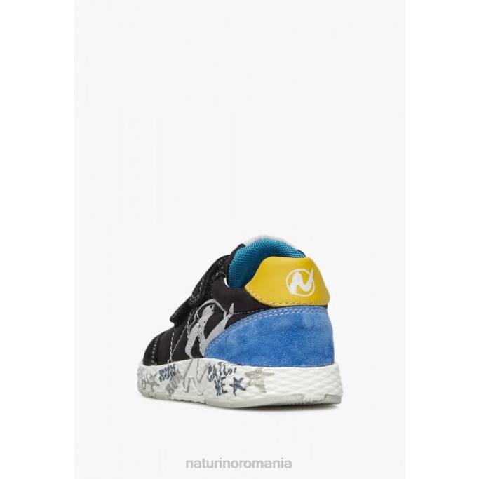 copii Naturino negru jesko vl. adidasi din piele intoarsa si tesatura tehnica 4J4P425