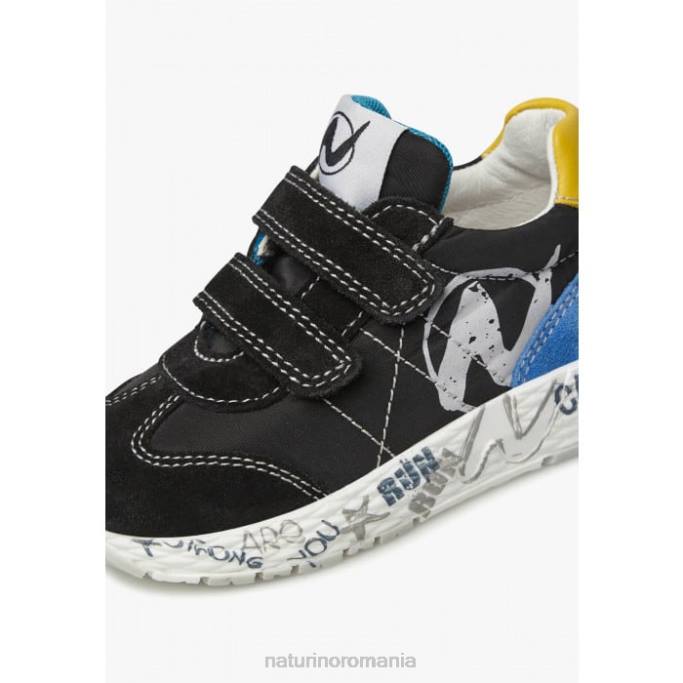copii Naturino negru jesko vl. adidasi din piele intoarsa si tesatura tehnica 4J4P425
