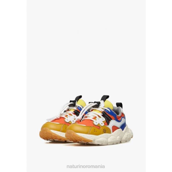 copii Naturino portocale yamano 3 junior. adidași din piele ecologică și țesătură tehnică 4J4P33