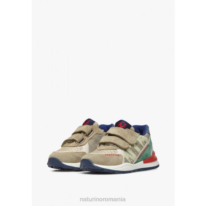 copii Naturino porumbel gri-verde bley vl adidasi din piele intoarsa si stofa 4J4P394