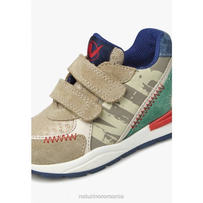 copii Naturino porumbel gri-verde bley vl adidasi din piele intoarsa si stofa 4J4P394