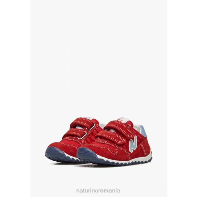 copii Naturino roșu sammy 2 vl. adidași din piele și material textil 4J4P418