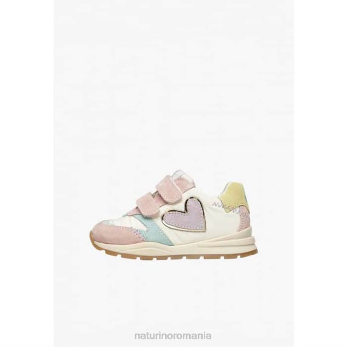 copii Naturino roz-alb quelly vl adidasi din piele intoarsa si stofa 4J4P412