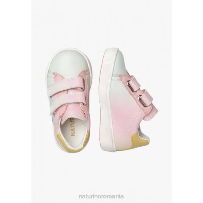 copii Naturino roz annie vl adidasi din piele cu plasture stea 4J4P364