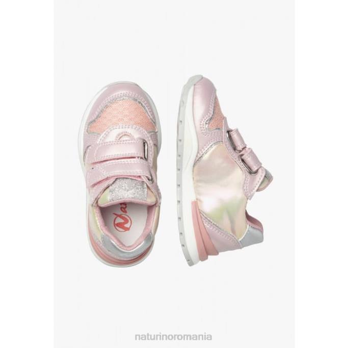 copii Naturino roz argal vl adidași din piele și material textil 4J4P445