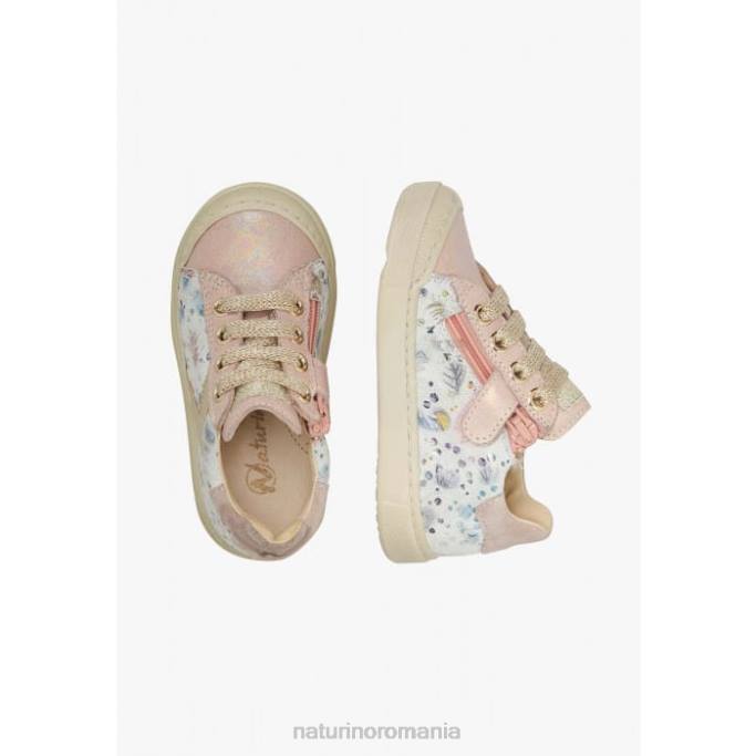 copii Naturino roz clarendon zip adidași din piele și piele de căprioară 4J4P411