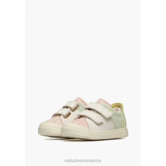 copii Naturino roz-crem traian vl adidași din piele și piele de căprioară 4J4P398