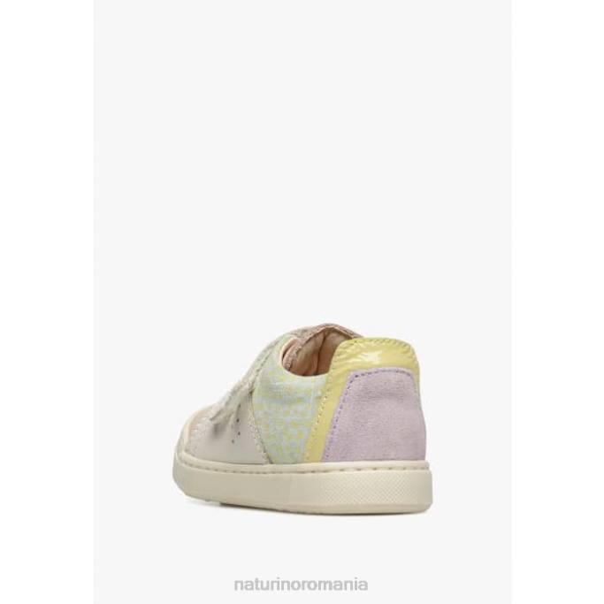 copii Naturino roz-crem traian vl adidași din piele și piele de căprioară 4J4P398