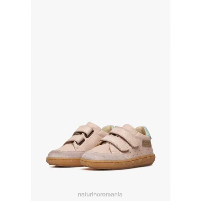 copii Naturino roz koalitos adidași din piele nappa și piele de căprioară 4J4P481