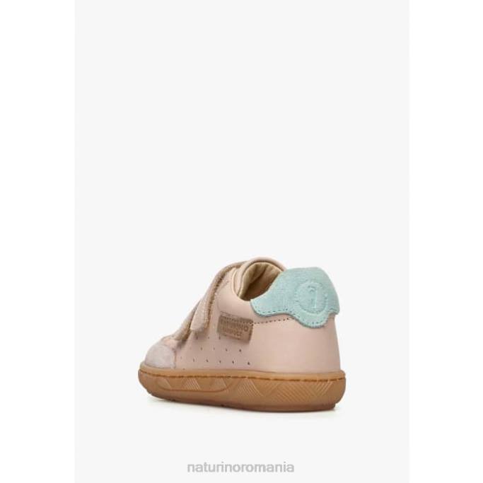 copii Naturino roz koalitos adidași din piele nappa și piele de căprioară 4J4P481