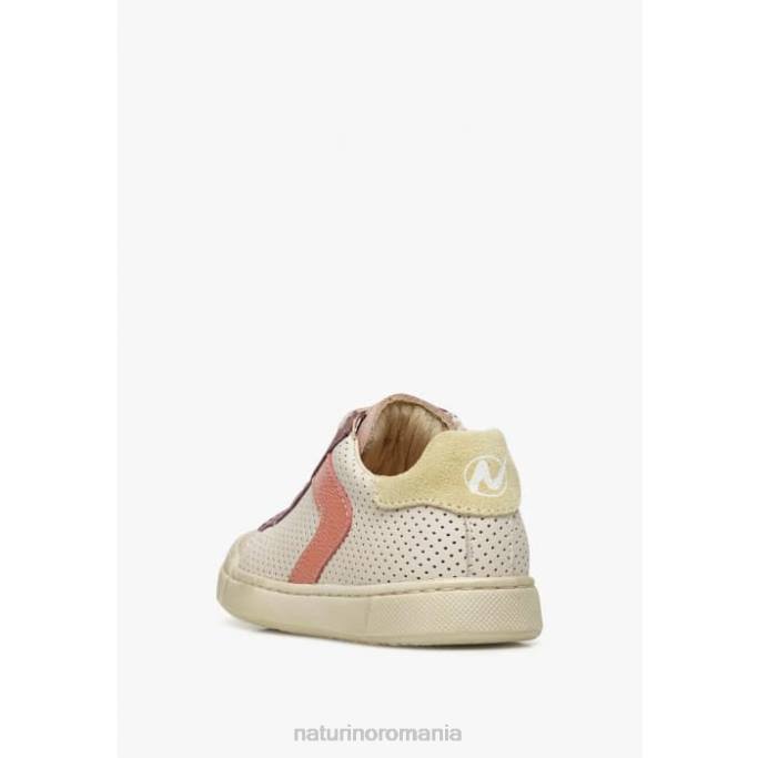 copii Naturino roz pudra-crem clarendon zip adidași din piele și piele de căprioară 4J4P503