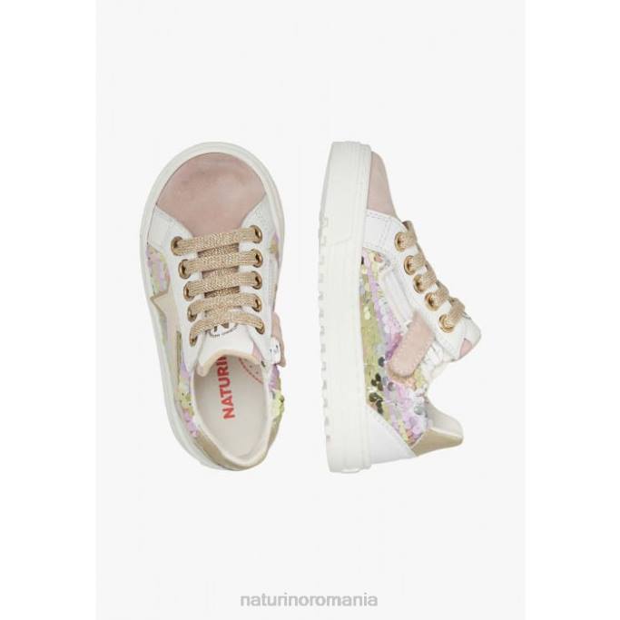copii Naturino roz pudra fermoar blitz. adidași din piele și piele de căprioară 4J4P383