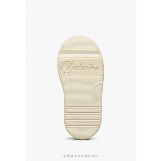 copii Naturino roz pudra-platină zip faluk adidași din piele și piele de căprioară 4J4P477