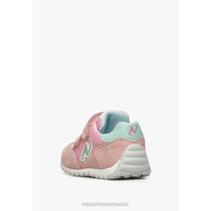 copii Naturino roz sammy 2 vl. adidași din piele și material textil 4J4P428